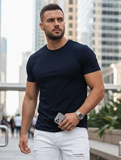 Tshirt męski granatowy model 22120887 - FashionStreet
