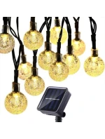 SOLÁRNÍ ZAHRADNÍ SVĚTLO GIRLANDA SOLÁRNÍ ŘETĚZ 4,9 M 40LED TEPLÁ BÍLÁ