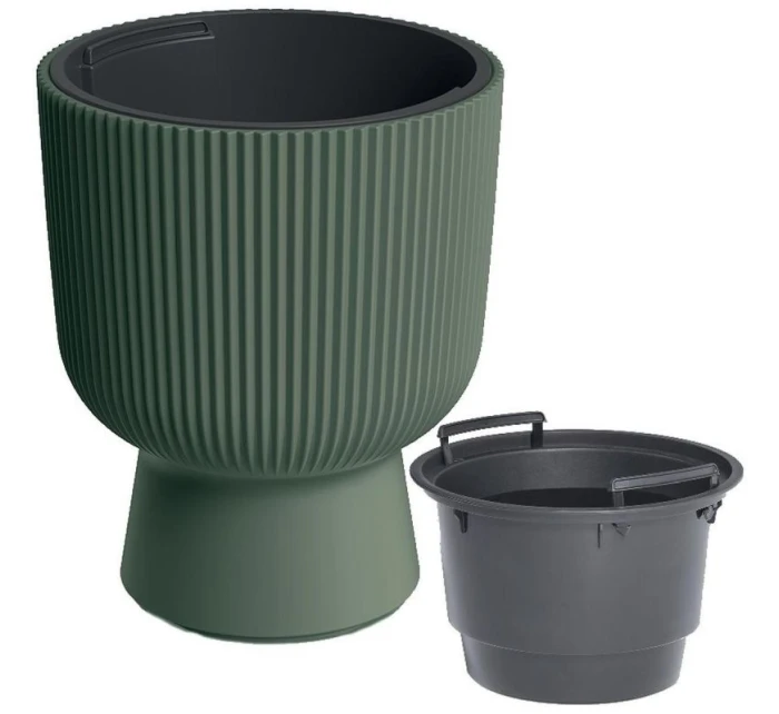 MILLY květináče na podstavci 24CM GREEN PINA dětské