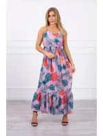 Šaty s motivem listů fialové