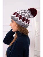 Dámská čepice Laila tmavě model 18751313 - K-Fashion Dámská čepice Laila tmavě model 18751313 - K-Fashion