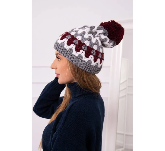 Dámská čepice Laila tmavě model 18751313 - K-Fashion Dámská čepice Laila tmavě model 18751313 - K-Fashion