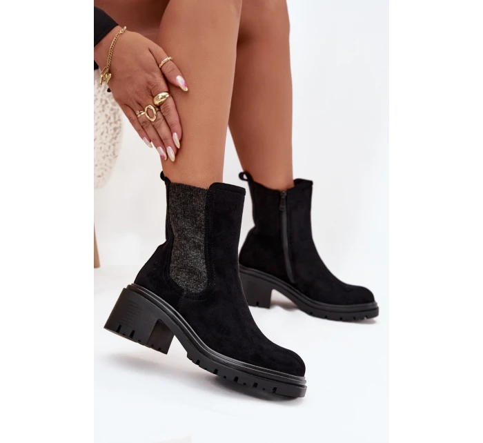 Dámské Zateplené Kotníkové Boty Na Klíně Černé Zoralia Dámské Zateplené Kotníkové Boty Na Klíně Černé Zoralia