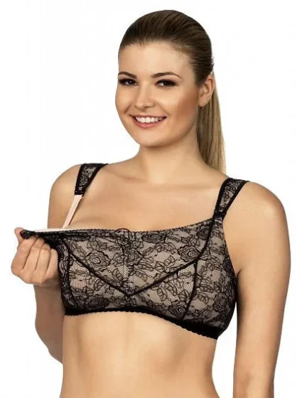 Dámská podprsenka  Černá s béžovou  model 18637688 - Lupoline