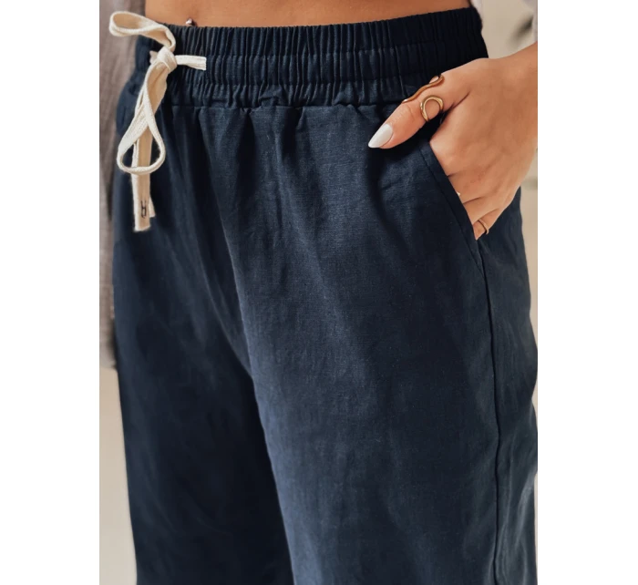 Dámské ležérní kalhoty s širokými nohavicemi BOHO DAY navy blue Dstreet UY2649