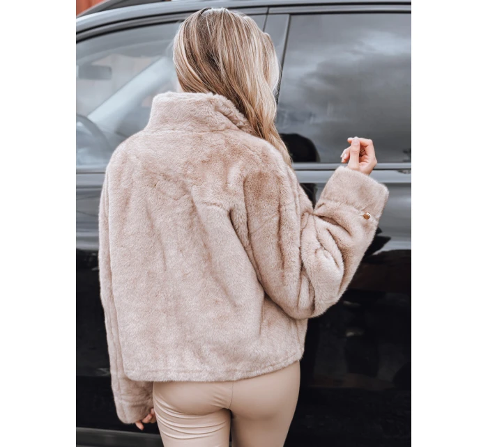 FashionStreet dámský krátký béžový kožich TY5248