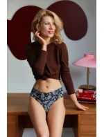 Julimex Jednoduchá tanga Maxi s kostkovaným vzorem S-2XL