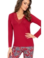 Dámské pyžamo Rita wine - Donna
