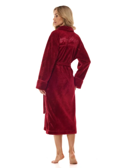 Dámský župan 2413 Camelia wine plus - L&L Dámský župan 2413 Camelia wine plus - L&L
