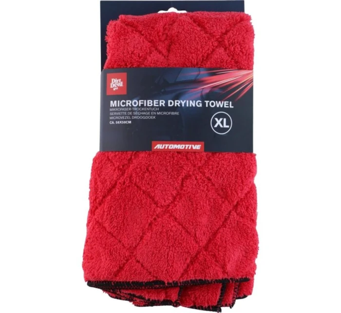 DIRT DEVIL ČERVENÝ MIKROVLÁKENNÝ SUŠICÍ STĚRAČ 58x58CM XL