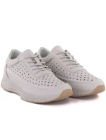 Dámské kožené ažurové polobotky Sergio Leone SP013 v šedé barvě