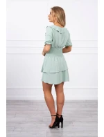 Tmavě mátové šaty do pasu Tmavě mátové šaty do pasu