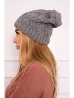 Fleecová čepice tmavě šedá model 18750803 - K-Fashion Fleecová čepice tmavě šedá model 18750803 - K-Fashion