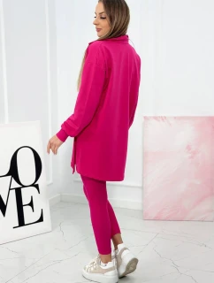 3dílný set halenka, top a legíny fuchsiová