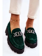 Semišové boty se zdobením Laura Messi 2489 zelene