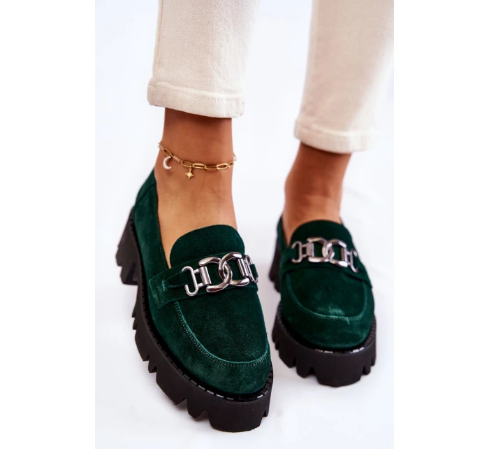 Semišové boty se zdobením Laura Messi 2489 zelene