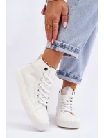 Dámské vysoké tenisky Big Star Bílé model 21610396 - Big Star Shoes Dámské vysoké tenisky Big Star Bílé model 21610396 - Big Star Shoes