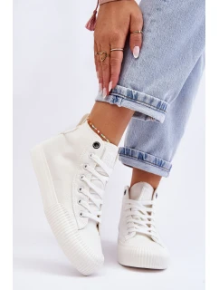 Dámské vysoké tenisky Big Star  Bílé model 21610396 - Big Star Shoes