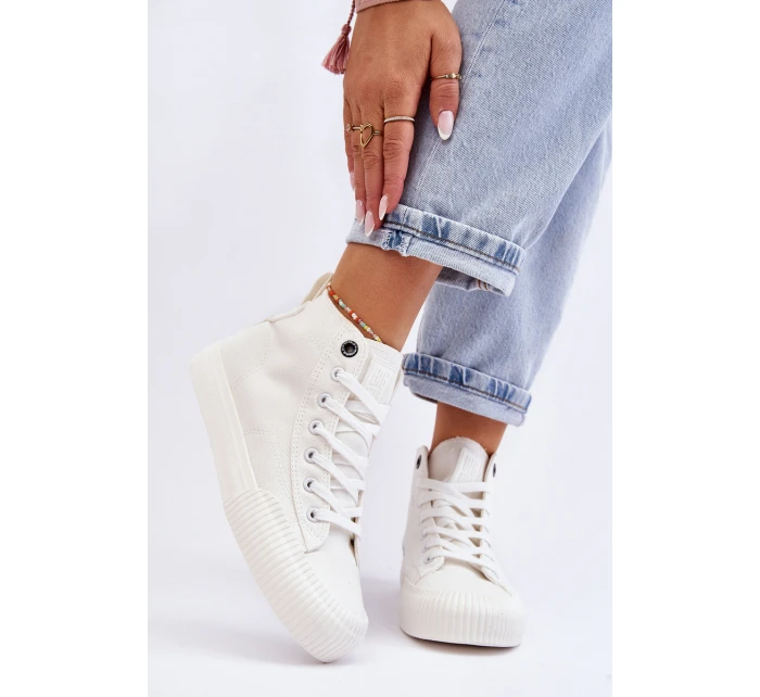 Dámské vysoké tenisky Big Star Bílé model 21610396 - Big Star Shoes Dámské vysoké tenisky Big Star Bílé model 21610396 - Big Star Shoes
