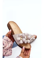 Dámské šedé sandály s ozdobami model 21648792 - Boto Dámské šedé sandály s ozdobami model 21648792 - Boto