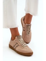 Zazoo N1068 Semišové Nízké Dámské Tenisky Beige