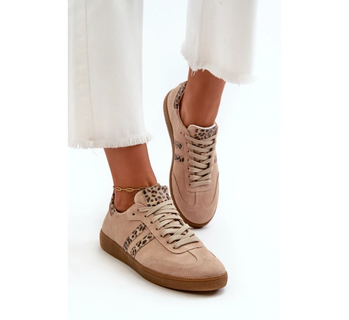 Zazoo N1068 Semišové Nízké Dámské Tenisky Beige