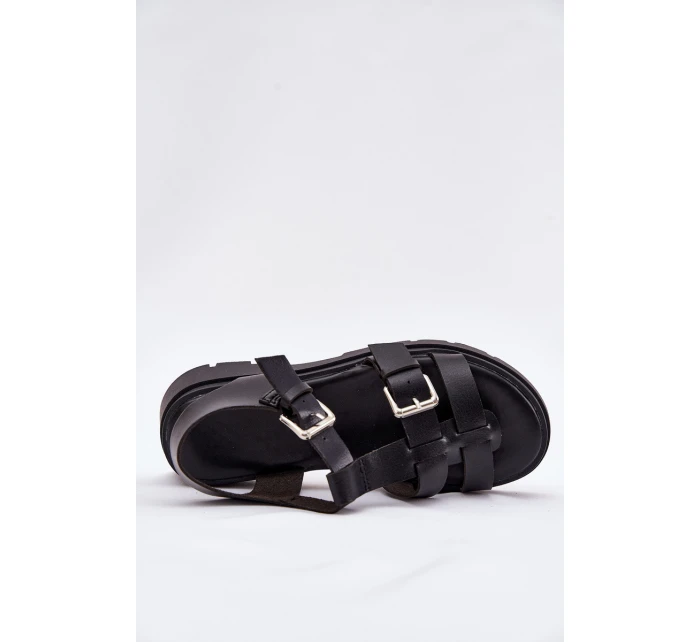 Dámské Sandály Eko Kůže S Přezkami Černé model 21699627 - Boto Dámské Sandály Eko Kůže S Přezkami Černé model 21699627 - Boto