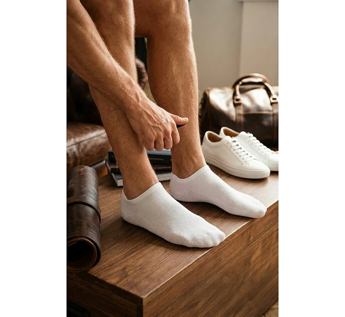 Pánské Kotníkové Ponožky ULTRA Tenké Bílé