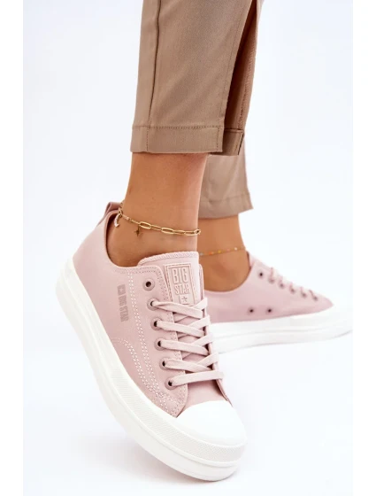 Nízké šněrovací tenisky Big Star LL274970 Nude Nízké šněrovací tenisky Big Star LL274970 Nude