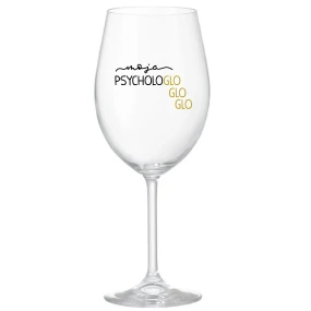 MOJA PSYCHOLOGLOGLOGLO - priehľadný pohár na víno 350 ml MOJA PSYCHOLOGLOGLOGLO - priehľadný pohár na víno 350 ml