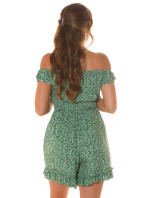Sexy Koucla short off-shoulder Overall with flowers
