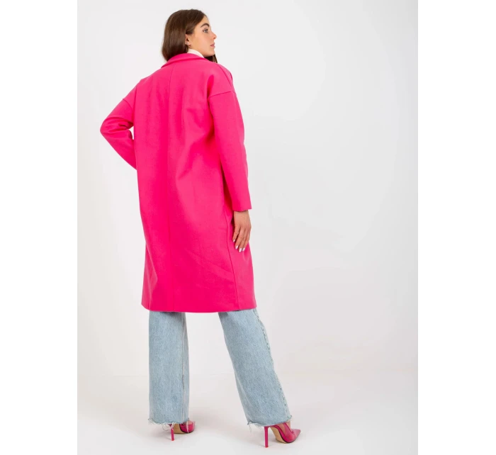 Dámský kabát TW EN BI-7298-1.15 tmavě růžový - Och Bella