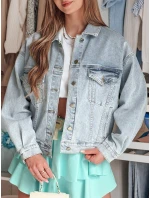 Dámská oversize džínová bunda STEFANIA modrá FashionStreet TY4895