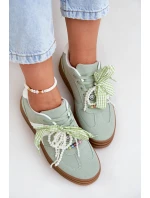 Dámské Tenisky Na Platformě S Ozdobami Zelené model 21688382 - Boto Dámské Tenisky Na Platformě S Ozdobami Zelené model 21688382 - Boto