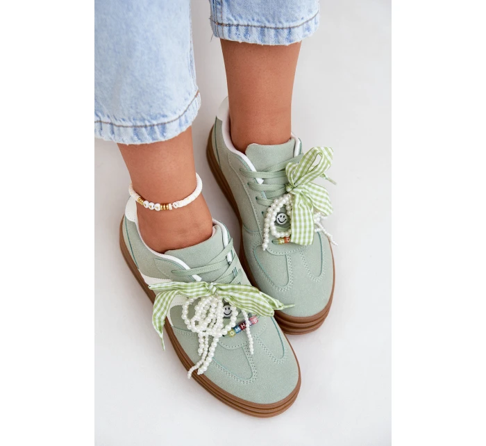 Dámské Tenisky Na Platformě S Ozdobami Zelené model 21688382 - Boto Dámské Tenisky Na Platformě S Ozdobami Zelené model 21688382 - Boto