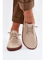 Kožené dámské polobotky Barefoot Zazoo 10189 Béžové Kožené dámské polobotky Barefoot Zazoo 10189 Béžové