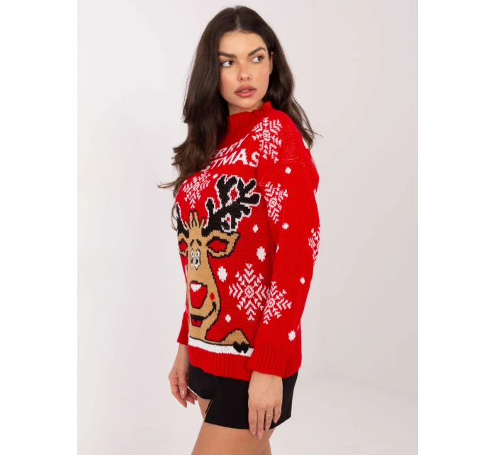 Sweter MI SW model 21795544 czerwony - FPrice Sweter MI SW model 21795544 czerwony - FPrice