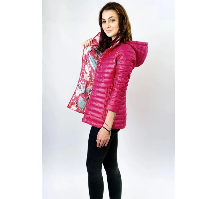 Růžová oboustranná dámská bunda model 9088271 - Libland Růžová oboustranná dámská bunda model 9088271 - Libland