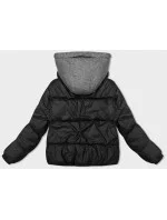 Černá dámská zimní bunda s kapucí model 21246381 - S'WEST