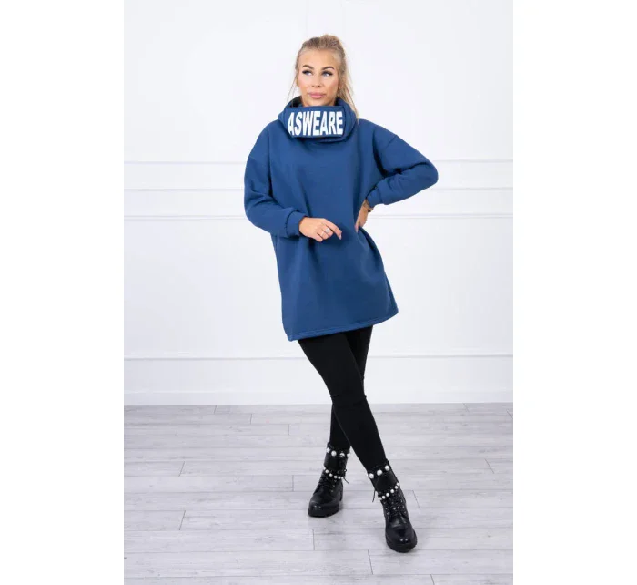 Zateplená mikina s kapucí z džínoviny