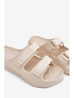 Dámské Pěnové Pantofle Se Suchými Zipy Big Star RR274A529 Béžové Dámské Pěnové Pantofle Se Suchými Zipy Big Star RR274A529 Béžové