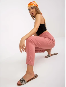 Kalhoty D73761M61869N tmavě růžové