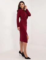 Šaty DHJ SK 18206.67 vínové