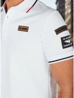 Pánská polokošile s nášivkami bílá FashionStreet PX0635