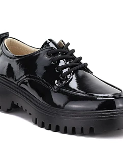 Dámské kožené polobotky ve stylu  černé, Artiker model 22367810