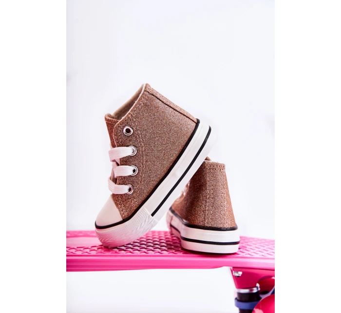 Dětské vysoké tenisky Růžové zlato Catrina Dětské vysoké tenisky Růžové zlato Catrina