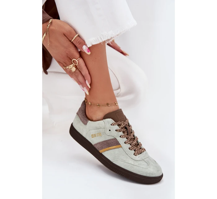 Dámské Nízké Sněhule Z Semiše Big Star SS274678 HI-POLY SYSTEM Mátové Dámské Nízké Sněhule Z Semiše Big Star SS274678 HI-POLY SYSTEM Mátové