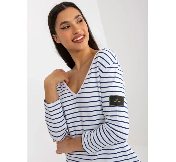 Dámské šaty TW SK BL 1010 šaty.74 bílá a tmavě modrá - FPrice