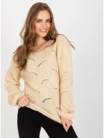 Sweter TW SW BI model 22003962 beżowy - FPrice Sweter TW SW BI model 22003962 beżowy - FPrice