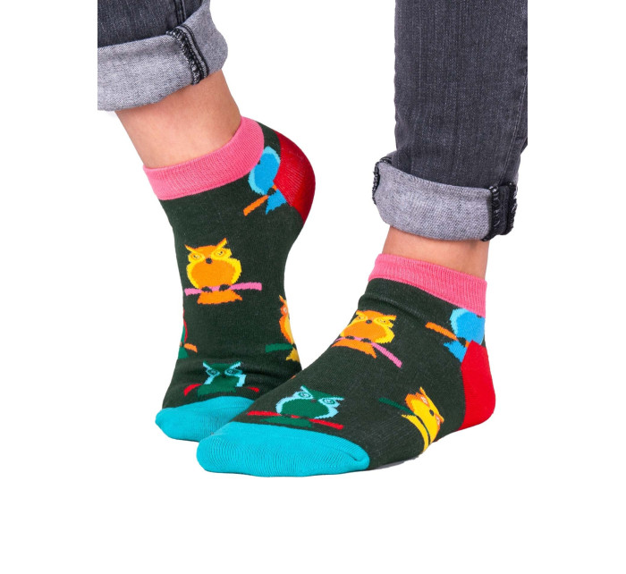 Yoclub Kotníkové vtipné bavlněné ponožky Vzory Barvy SKS-0086U-A200 Vícebarevné